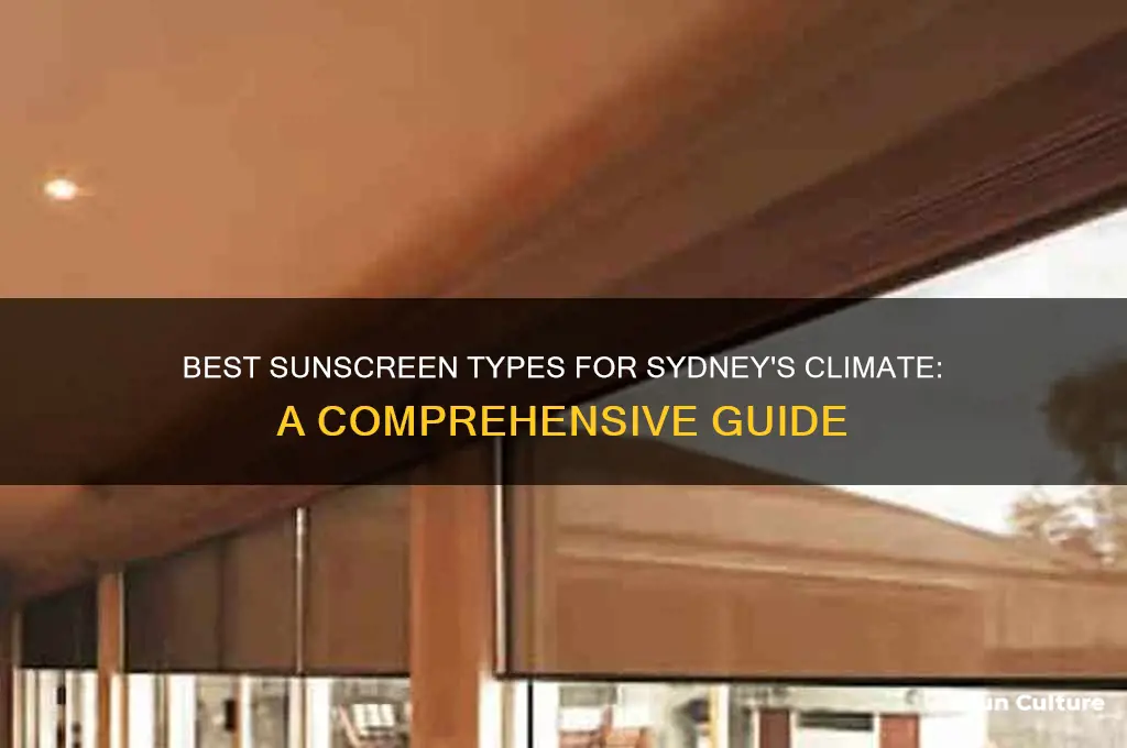 what type of sunscreen to use in sydney australia