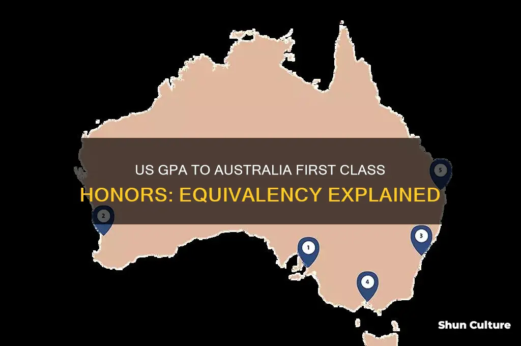 what us gpa is equivalent to first class honors australia