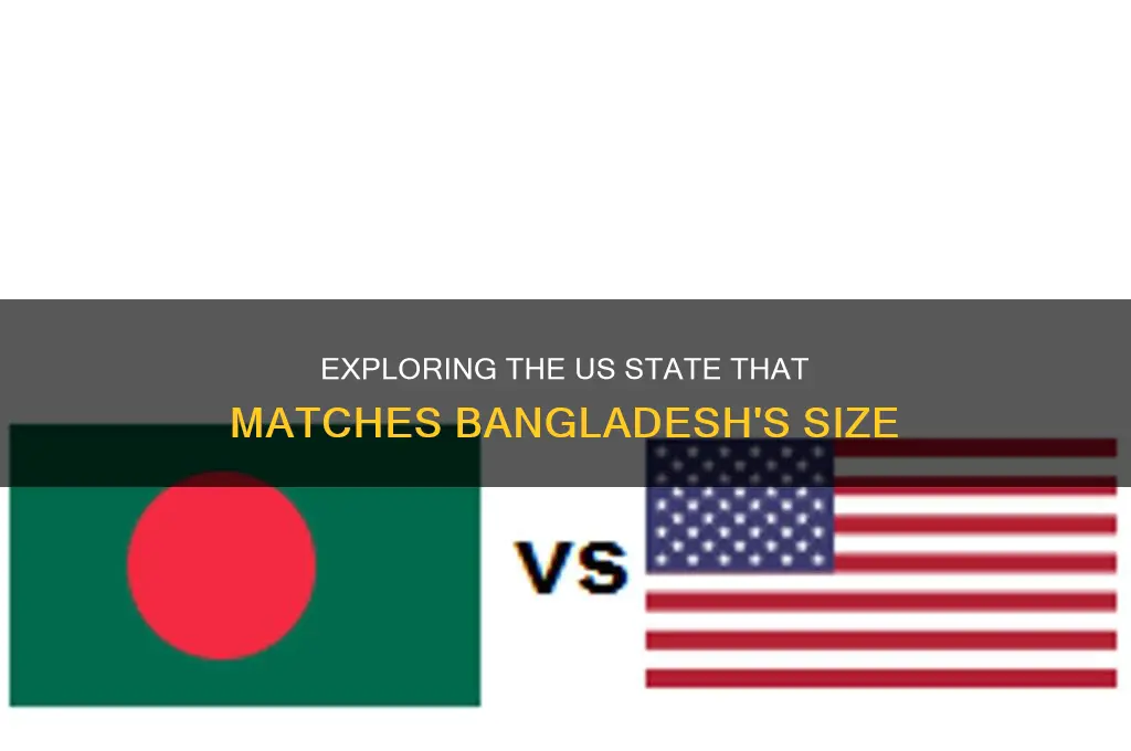 what us state is the size of bangladesh