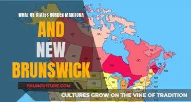 US States Bordering Manitoba and New Brunswick