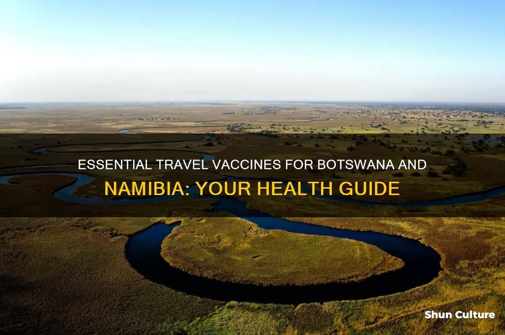 what vaccines needed for travel to botswana and namibia