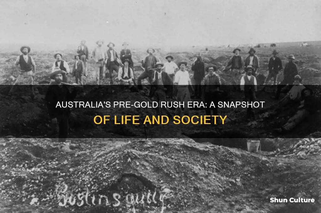 what was australia like before the gold rush