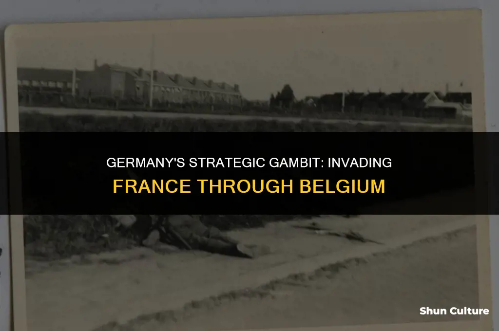 what was germany plan to invade france through belgium