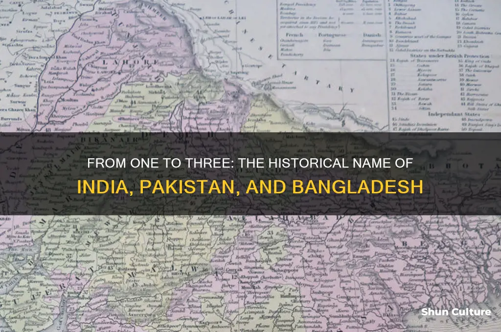 what was india pakistan and bangladesh called