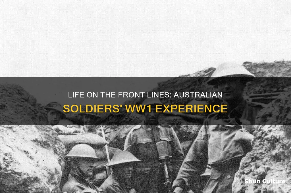 what was life like for australian soldiers in ww1
