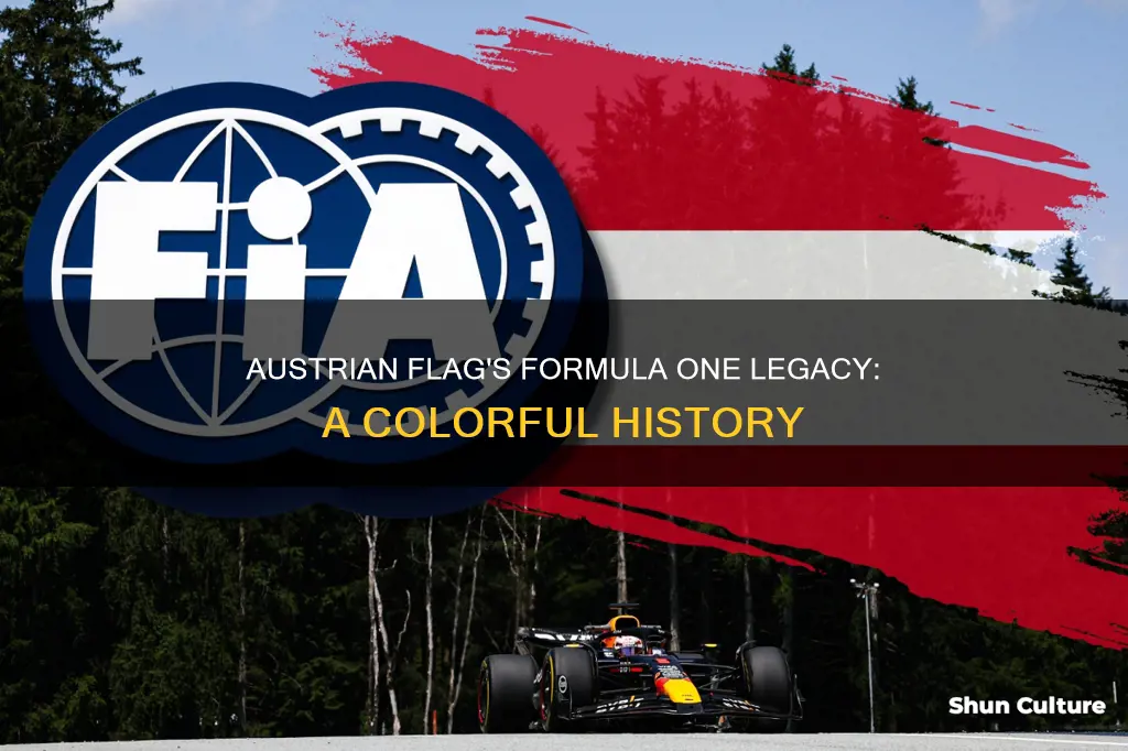 what was on austrian flag flying over formula one