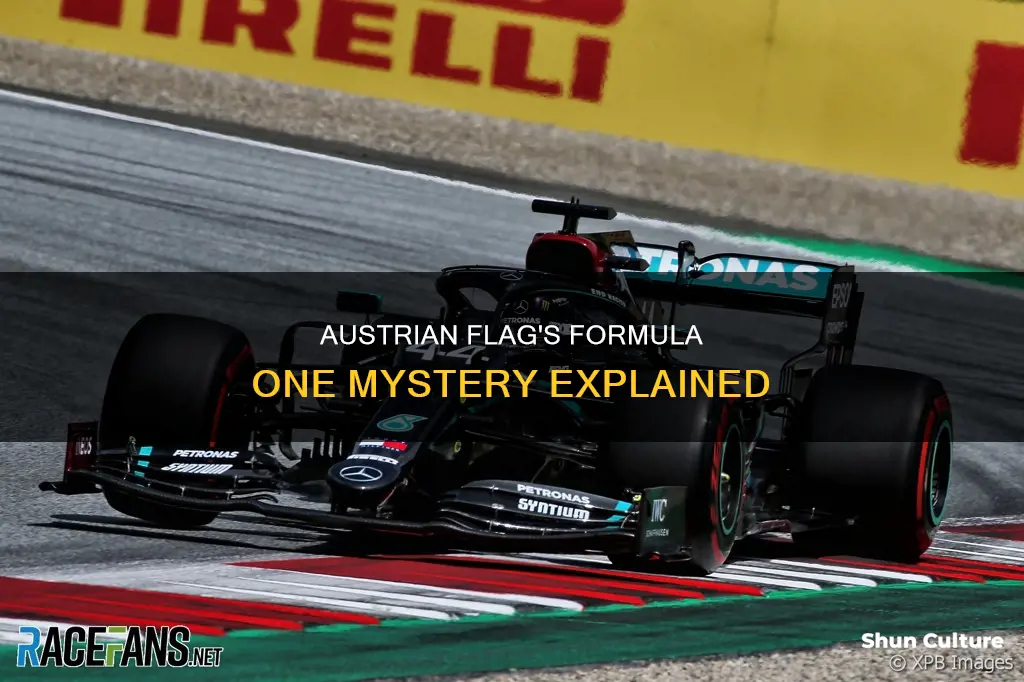 what was on austrian flag flying over formula one