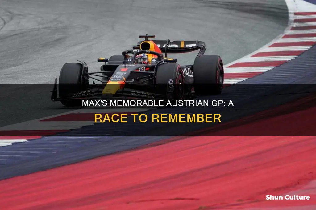 what was special about the austrian grand prix for max