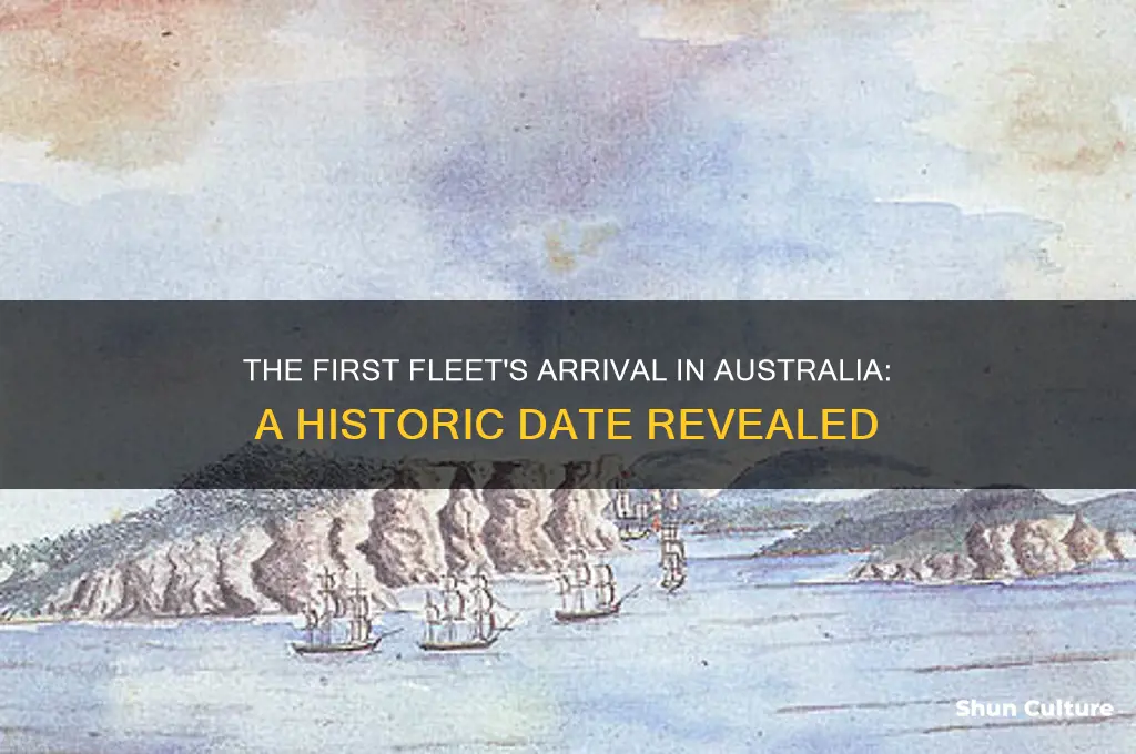 what was the date the first fleet arrived in australia