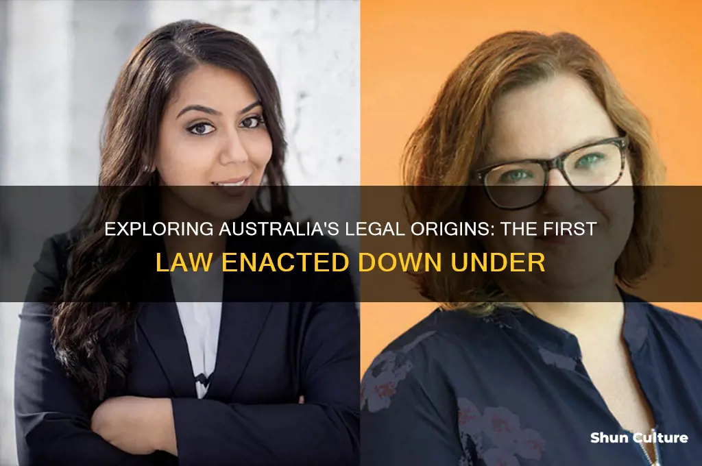 what was the first law in australia