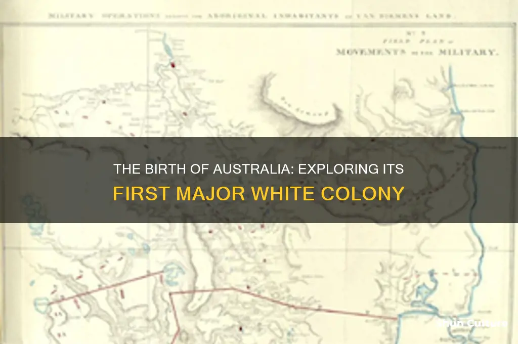 what was the first major white colony in australia
