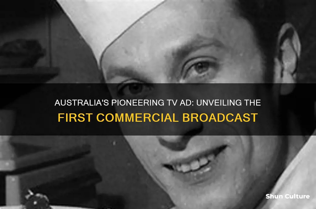 what was the first tv ad in australia