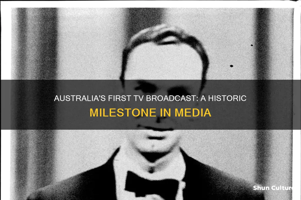 what was the first tv broadcast in australia