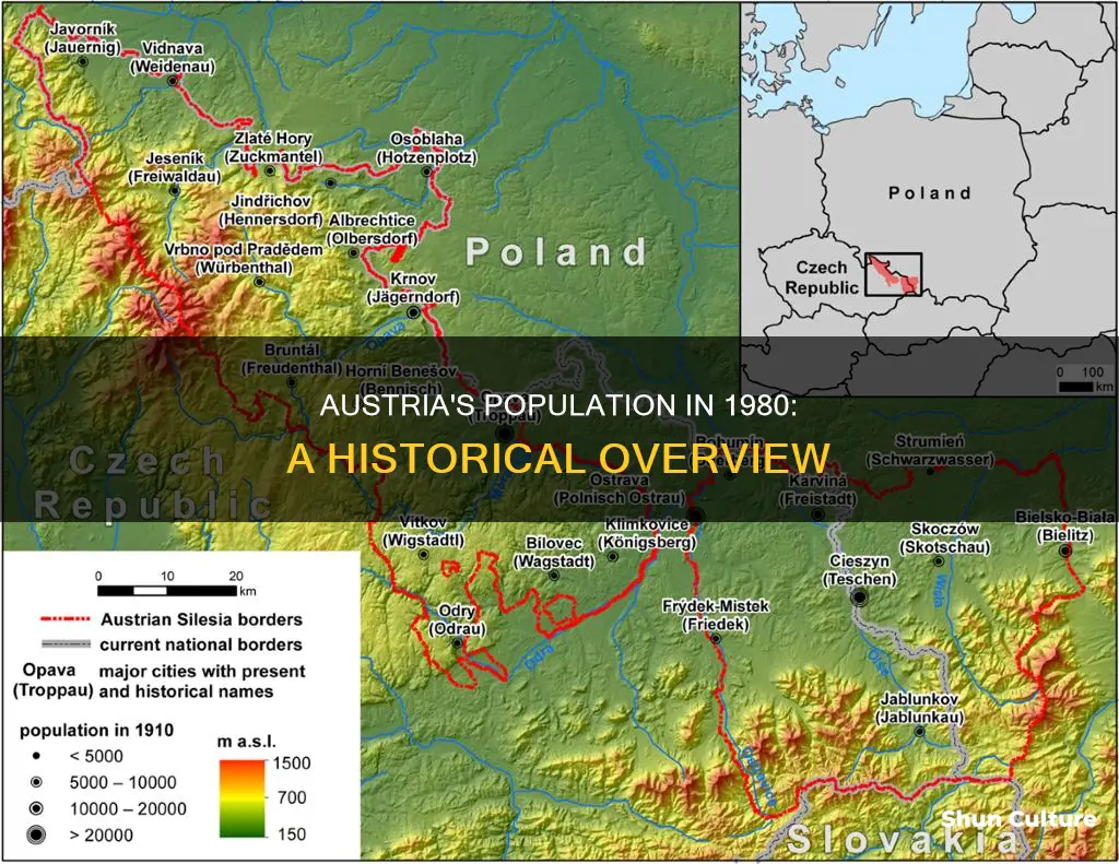 what was the population in austria in 1980