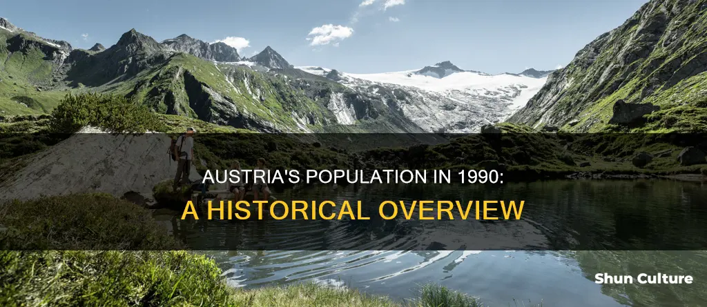 what was the population in austria in 1990