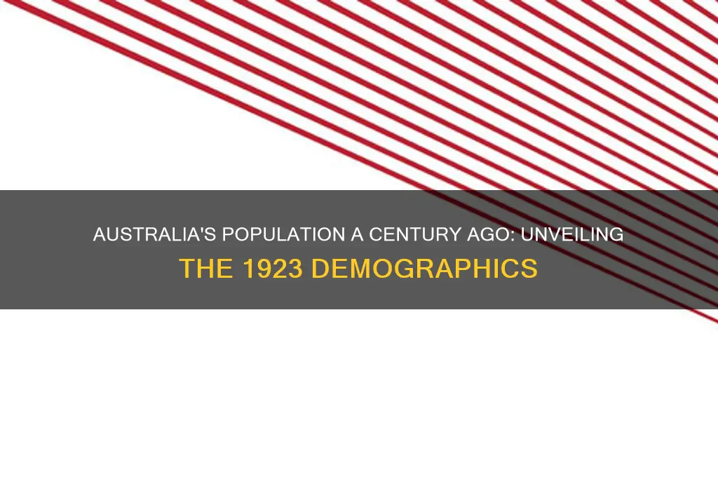 what was the population of australia 100 years ago