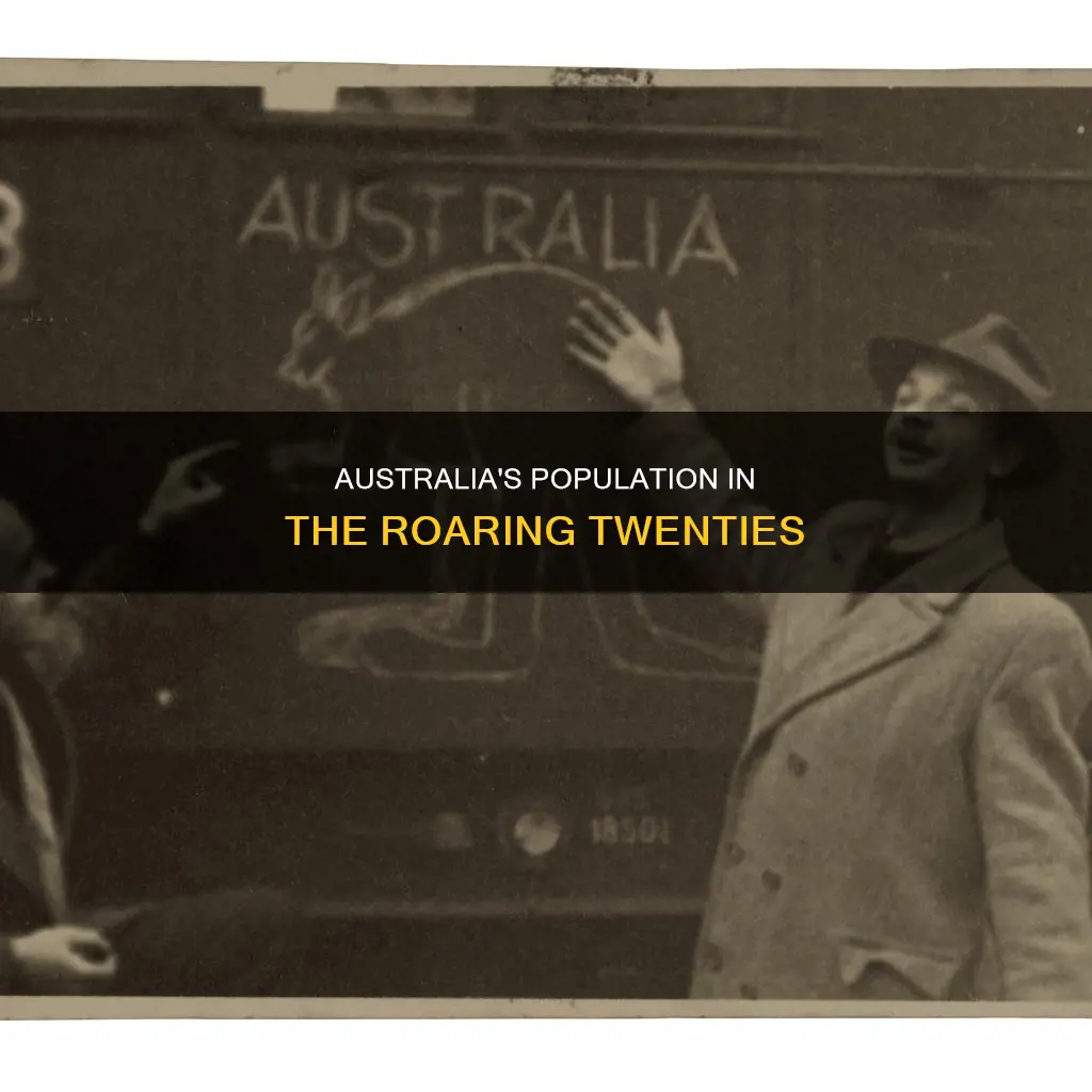 what was the population of australia in 1920
