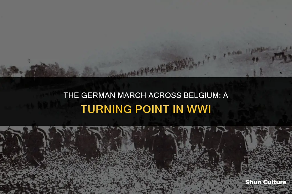 what was the significance of the german march across belgium