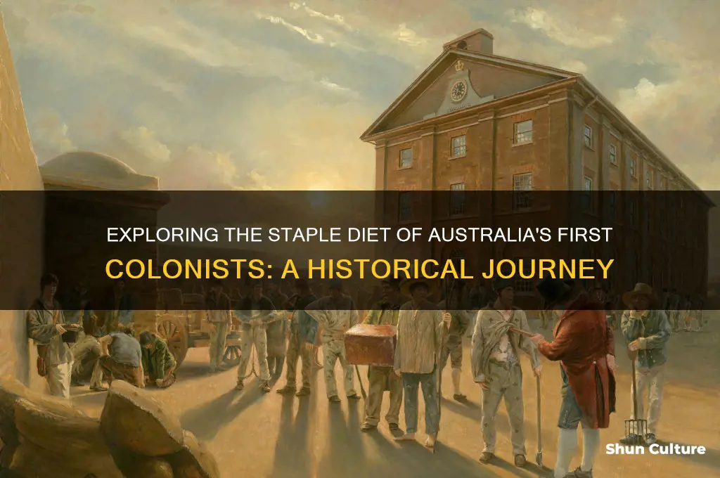what was the staple diet of the first colonists australia