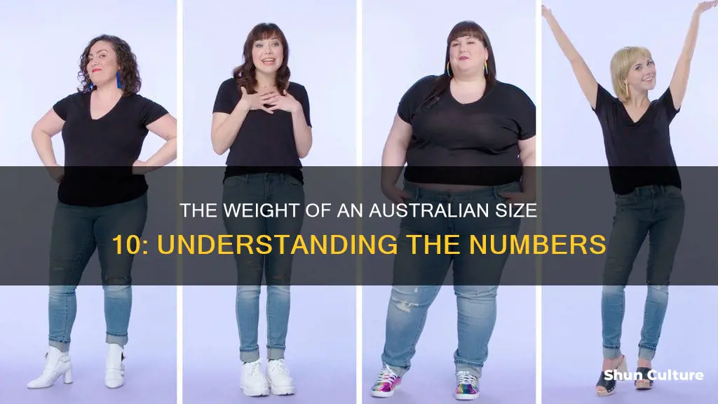 what weight is a size 10 australia