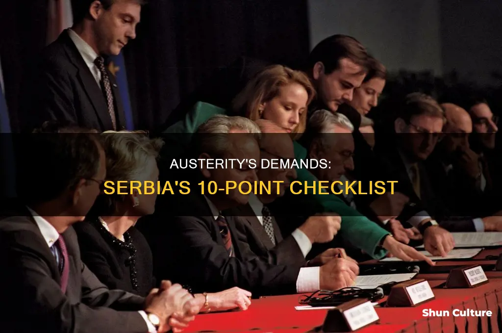 what were the 10 demands from austria-hungary to serbia