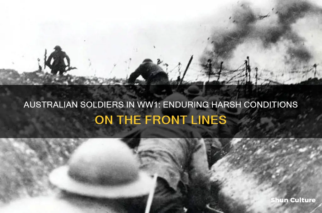 what were the conditions like for australian soldiers in ww1