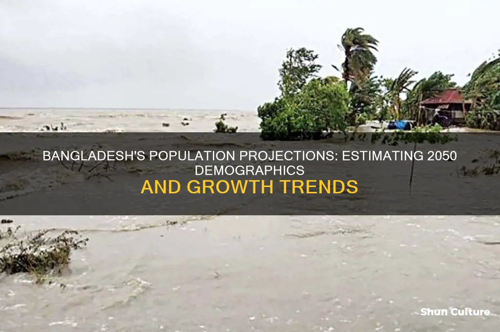 what will be the total population of bangladesh by 2050