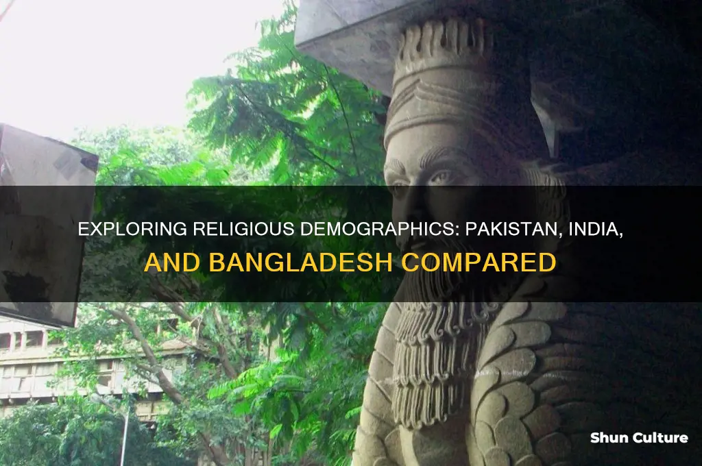 what would be religious percentage if pakistan india and bangladesh