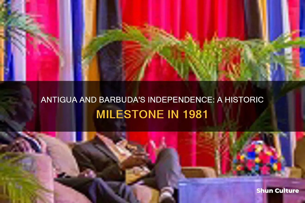 what year did antigua and barbuda gain independence