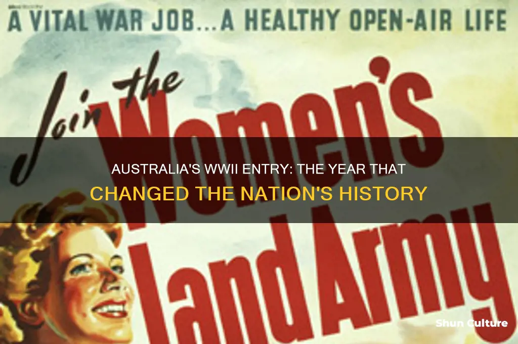 what year did australia enter world war 2