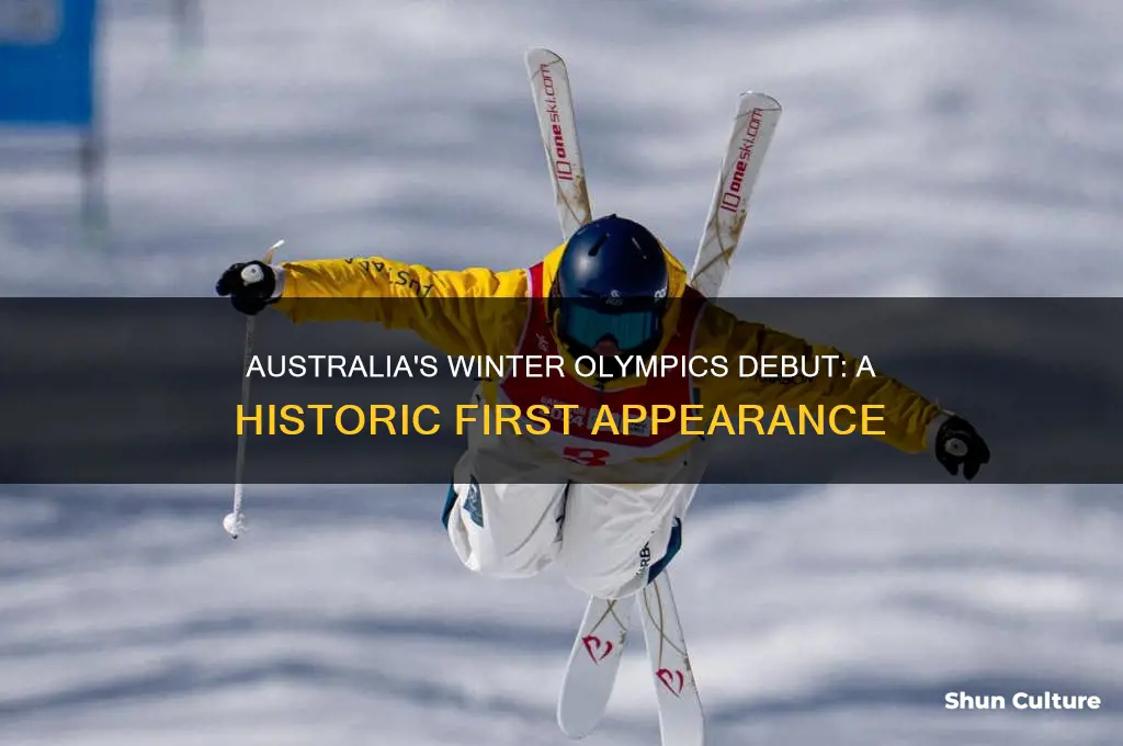 what year did australia first compete in the winter olympics