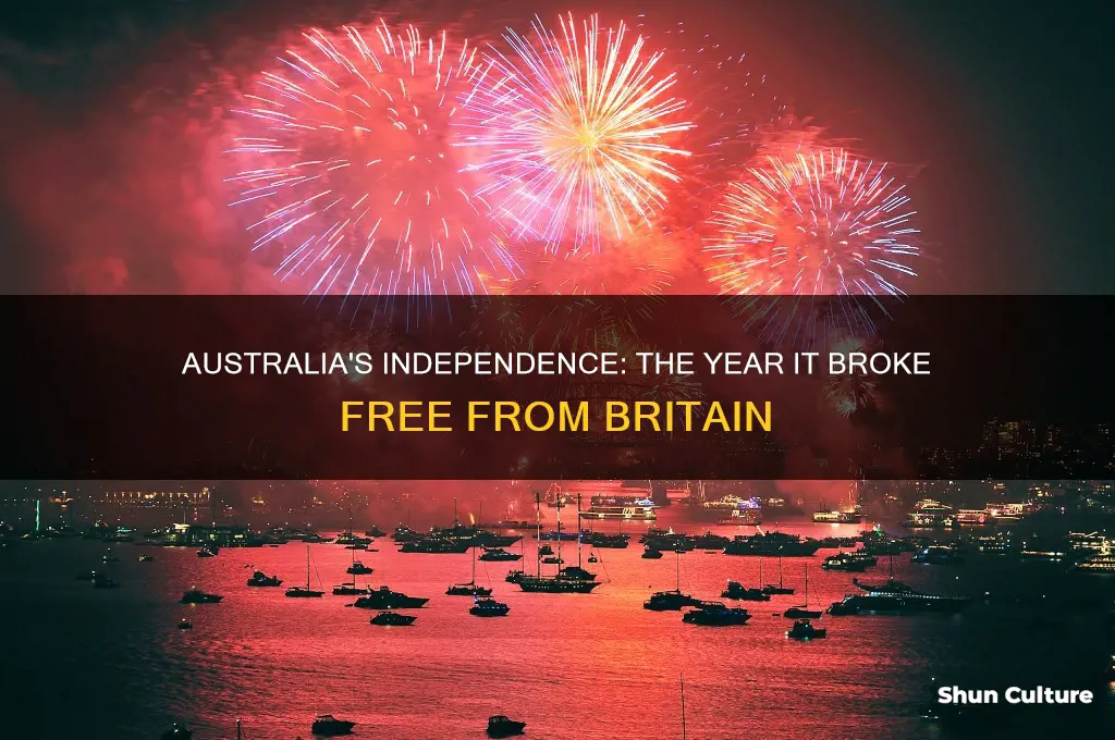 what year did australia gain independence from britain