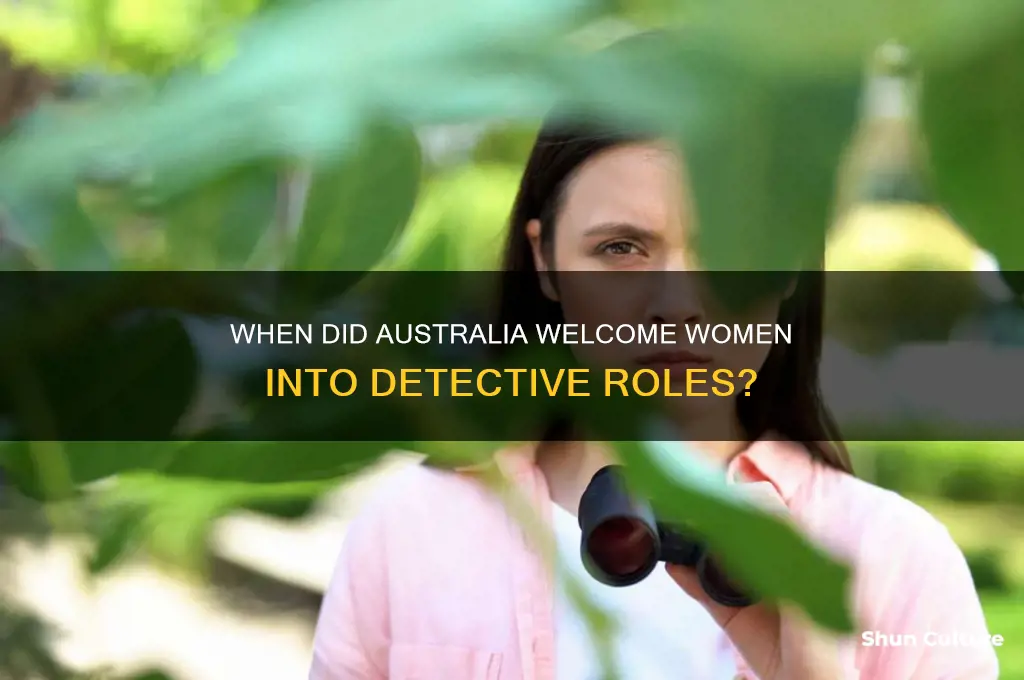 what year did australia have female detectives