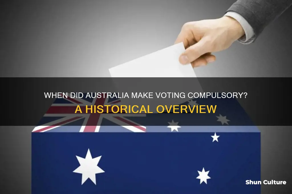 what year did australia make voting compulsatory