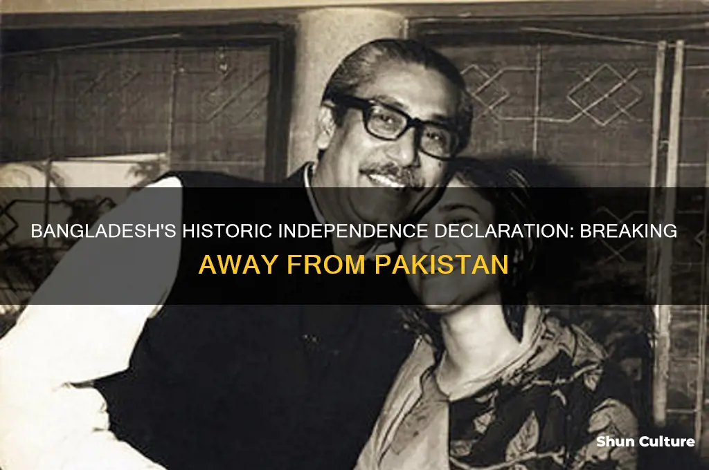 what year did bangladesh declare its independence from pakistan