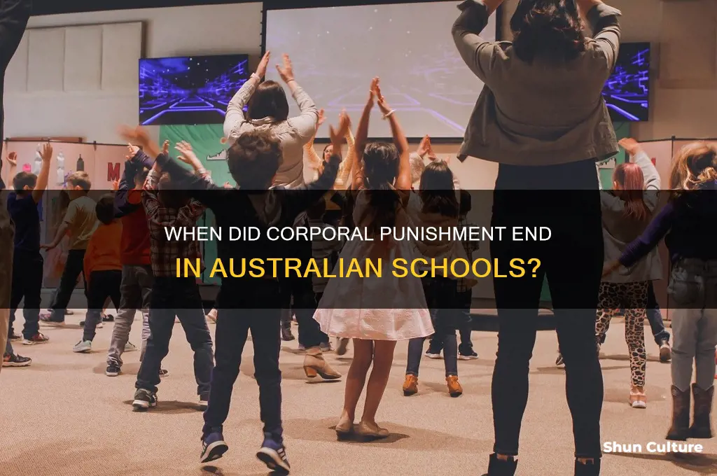 what year did corporal punishment end in schools australia