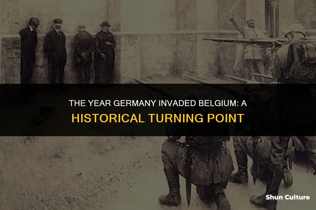 what year did germany invade belgium