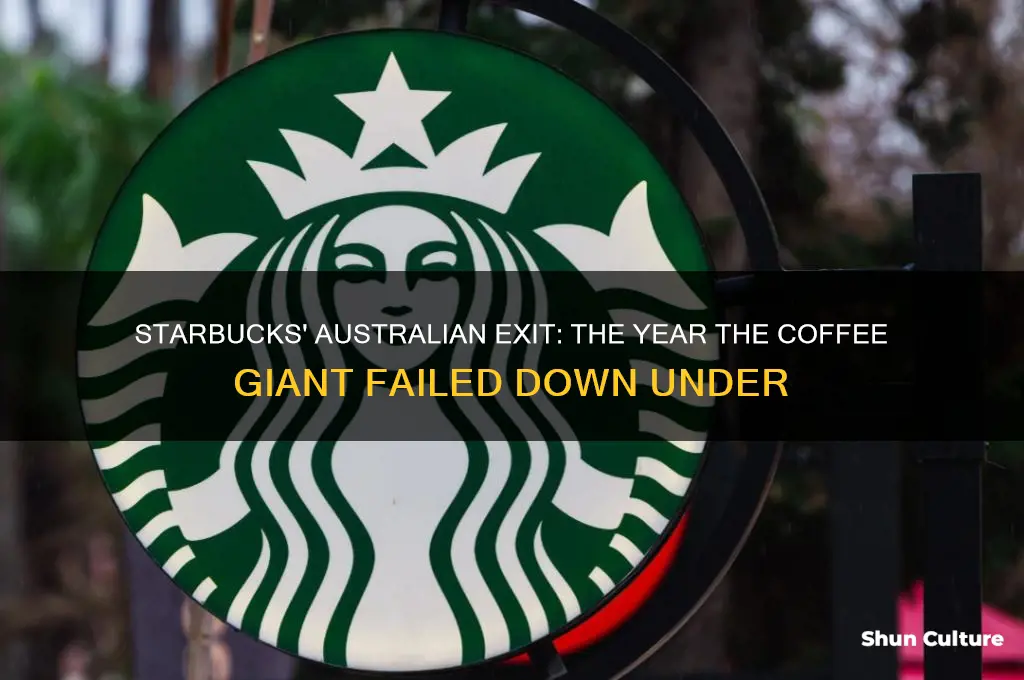 what year did starbucks failing in australia