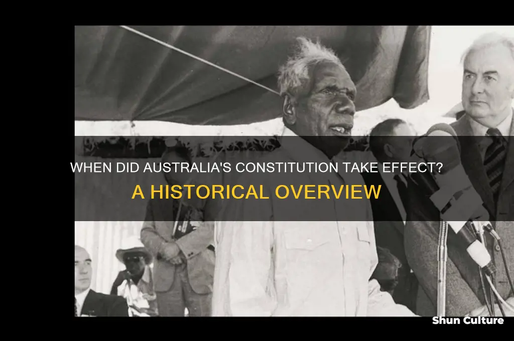 what year did the australian constitution came into effect