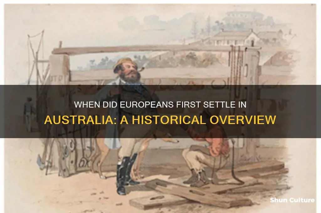 what year did the europeans settle in australia