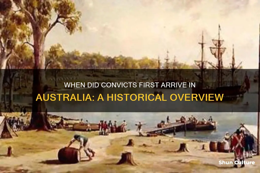 what year did the first convicts arrive in australia