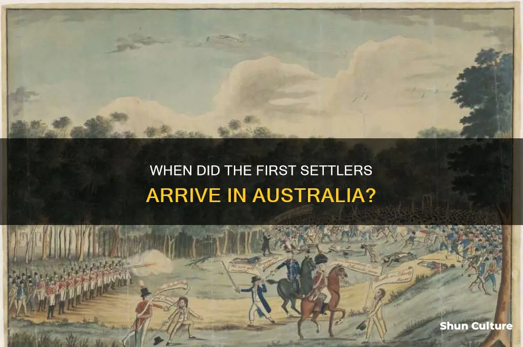 what year did the first settlers arrived in australia