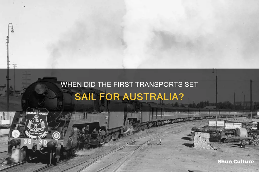 what year did the first transports sail to australia