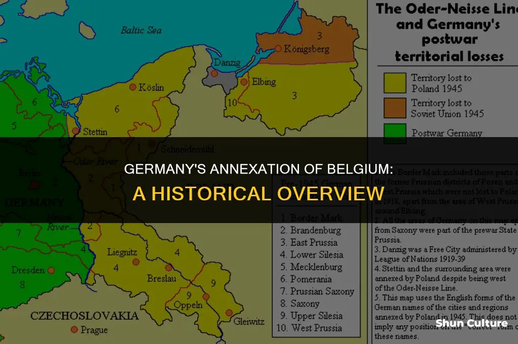 what year didn germany conquest part of belgium