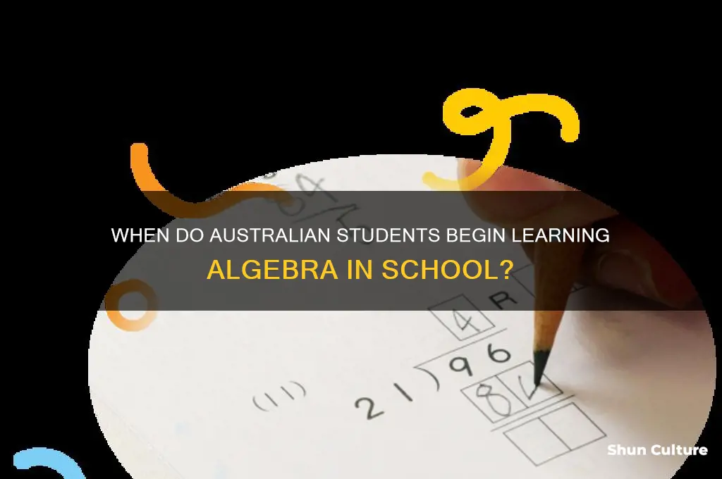 what year do you learn algebra australia