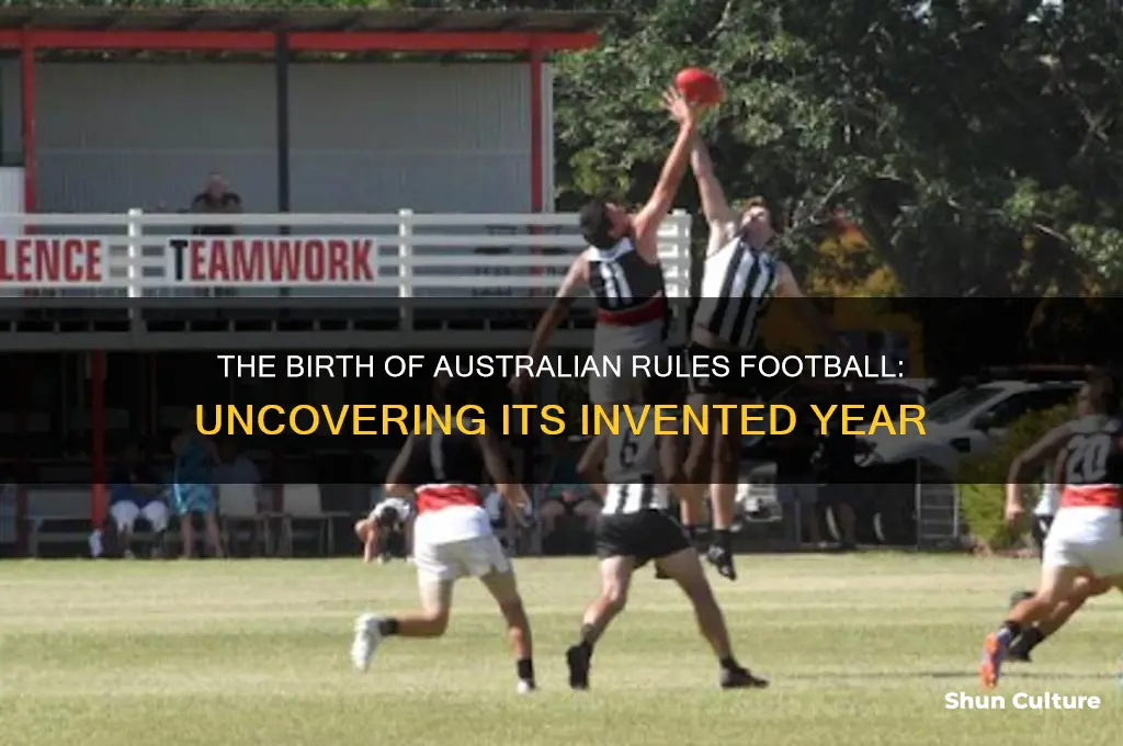 what year was australian rules football invented