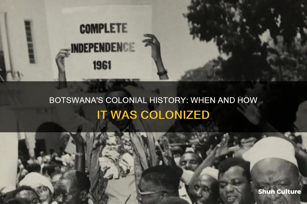 what year was botswana colonized