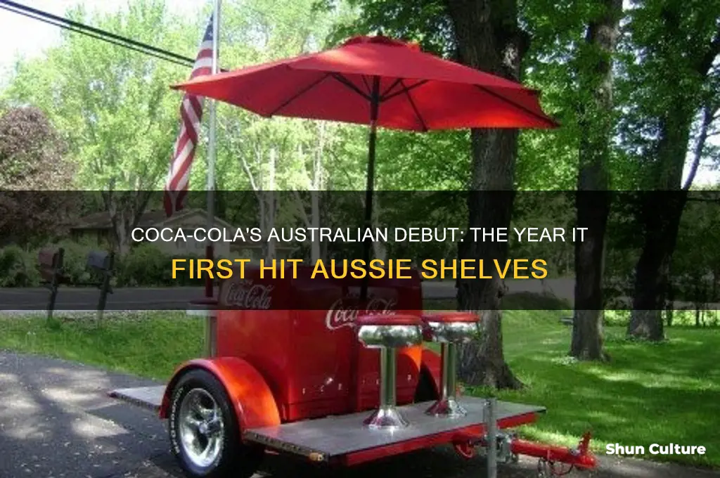 what year was coca cola first sold in australia