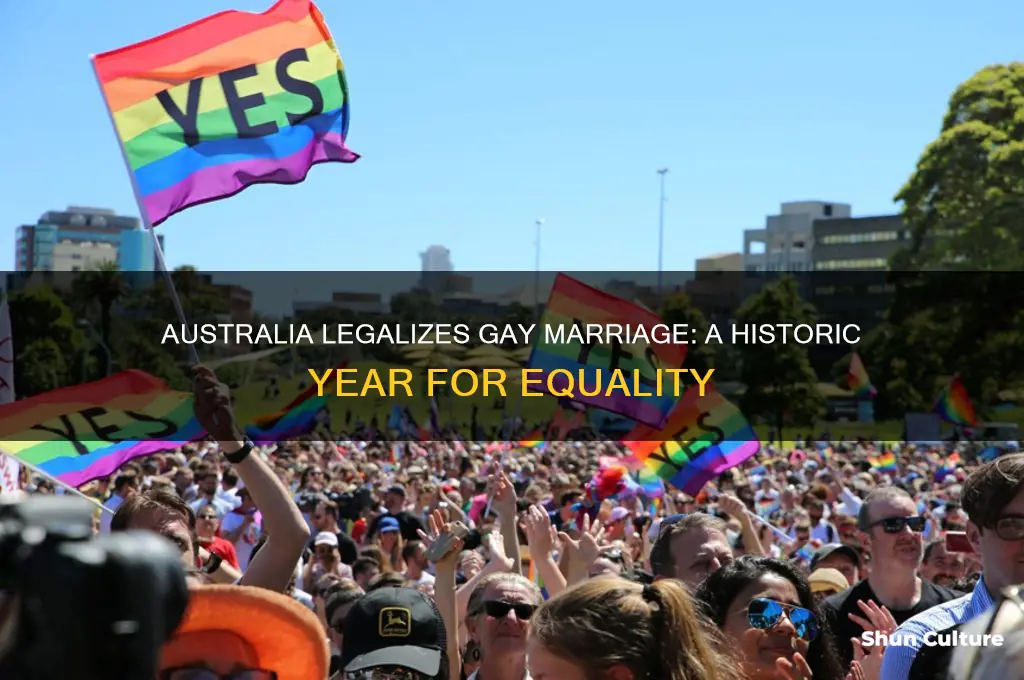 what year was gay marriage legalised in australia