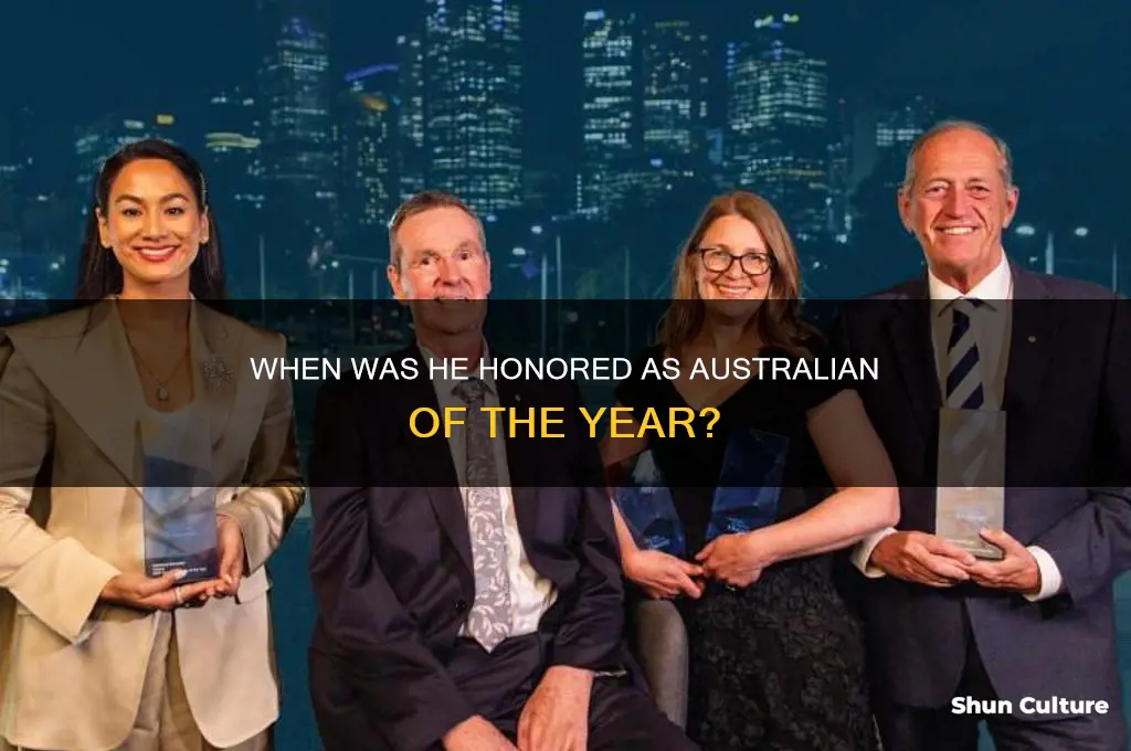 what year was he made australian of the year